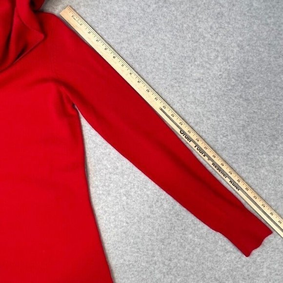 French Connection Womens Tunic Sweater Cowl Neck Size Small Red Holiday Dressy - Picture 10 of 10